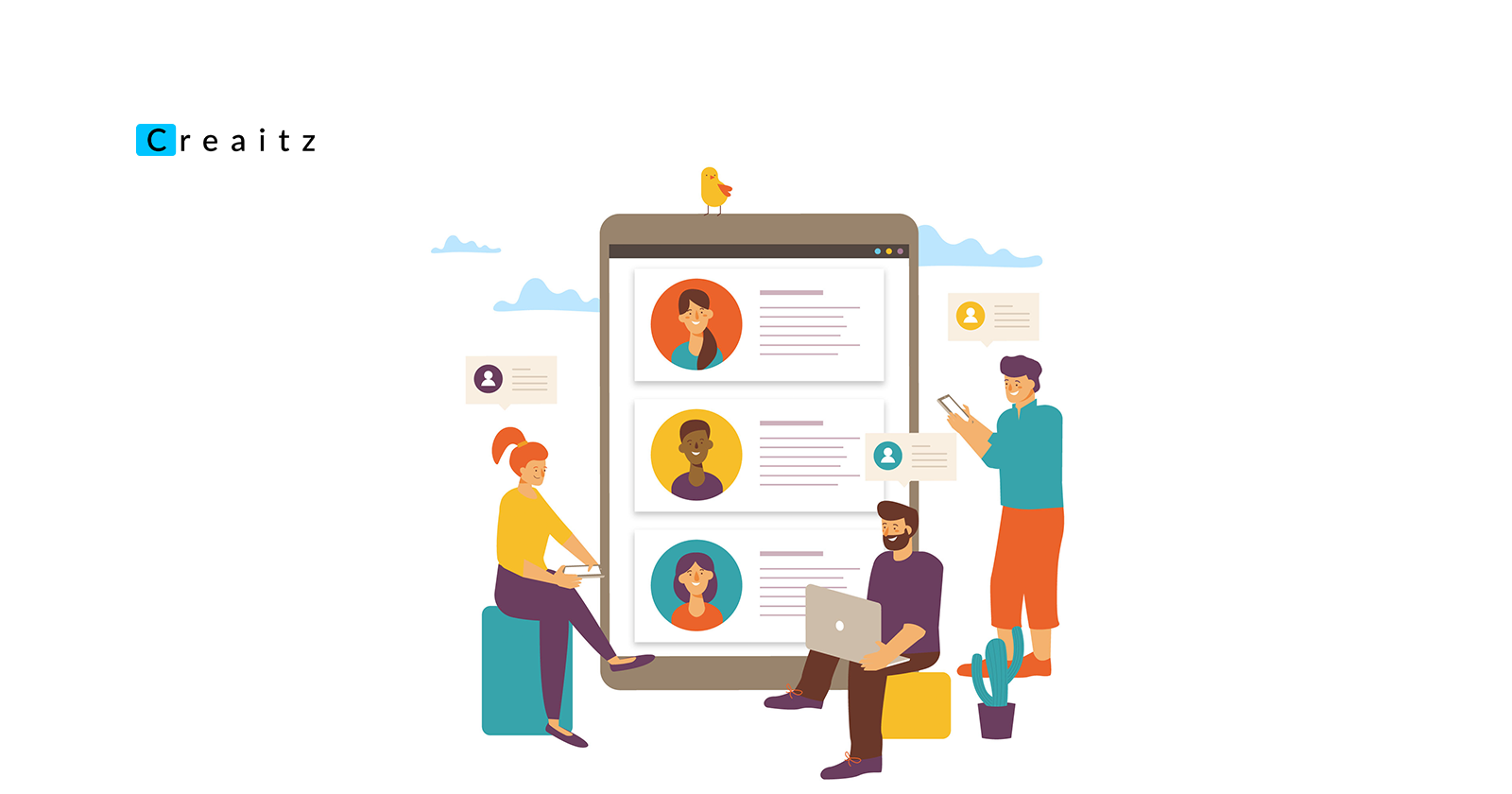 Blog cover depicting community management