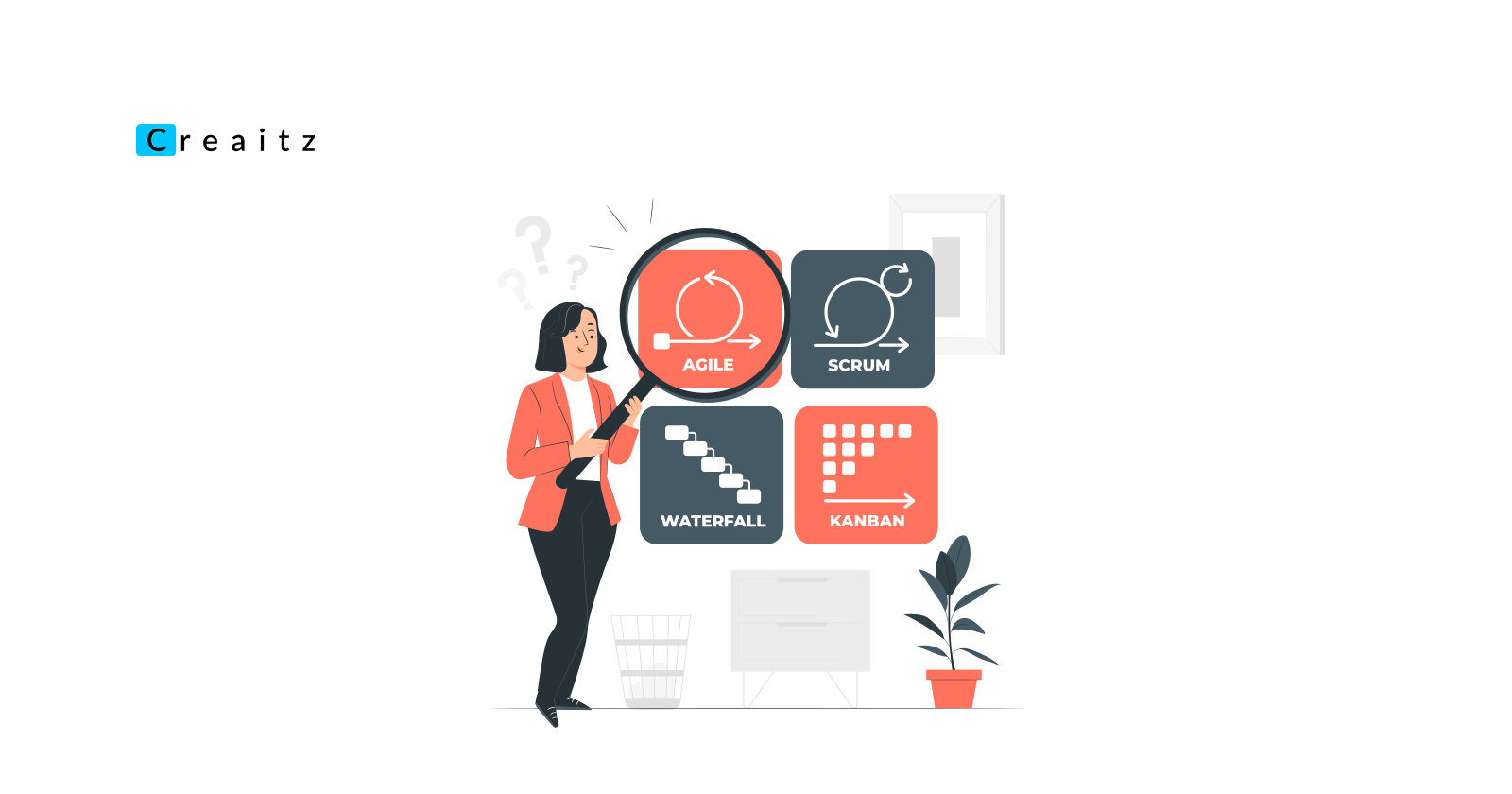 An image showcasing a woman highlighting the qualities of product management.