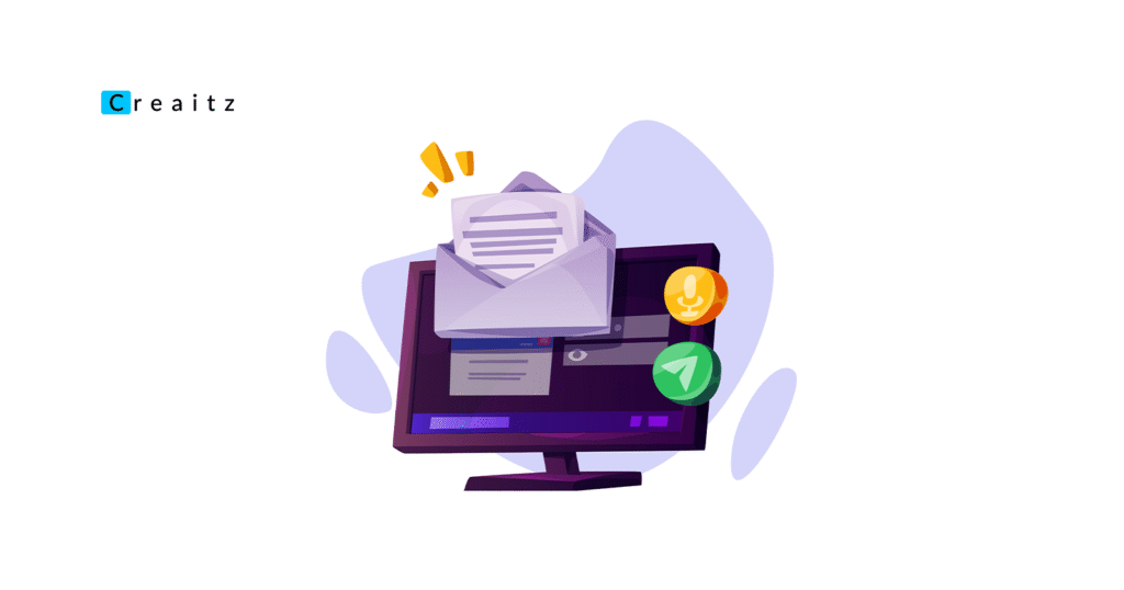 Computer with email notification showing what is cold email for business outreach