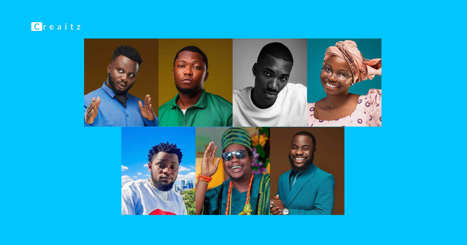 An image with pictures of top content creators