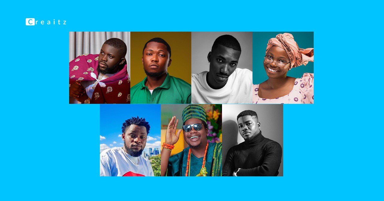 An image with pictures of top content creators