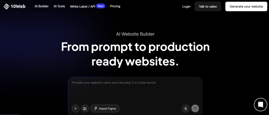 10Web website