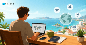 Remote worker on digital nomad visa