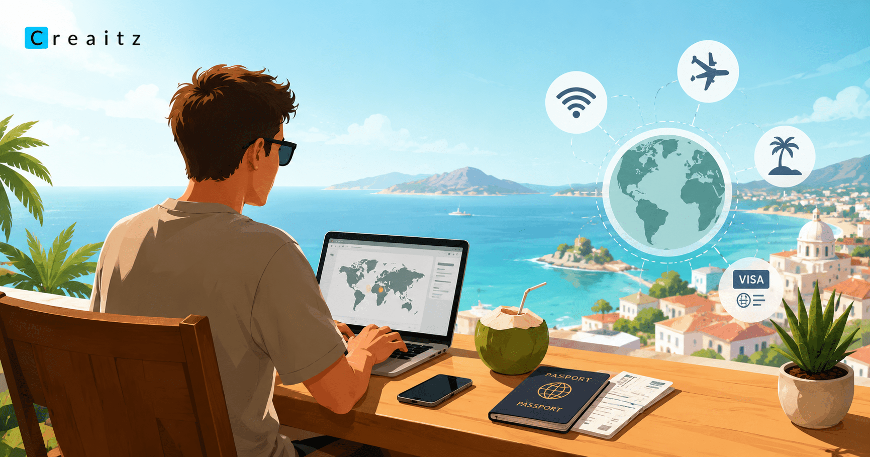 Remote worker on digital nomad visa