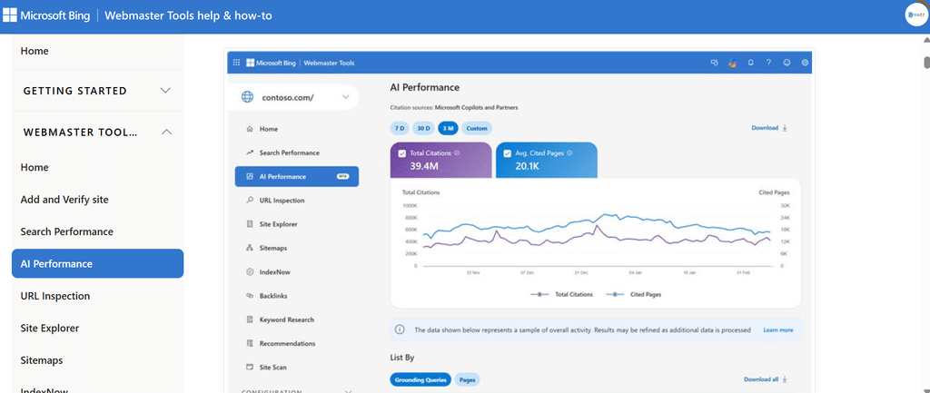 Bing webmaster tools