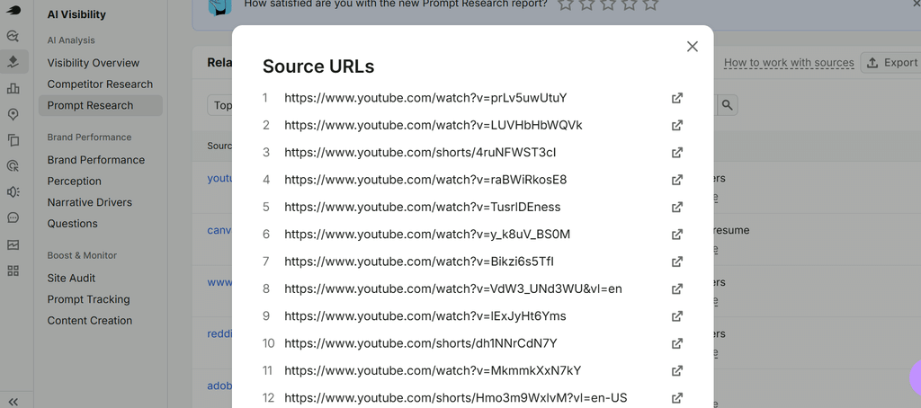 source urls